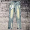 Neue 23SS-Jeans, Designer-Jeans, Herrenjeans für 2023, neuer Stil, Männer, Frauen, Hosen, lila Jeans, Sommer, Stickerei, Anbau, kleine Modemarke, Hosen