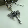 Naszyjniki wiszące naszyjniki osobowość retro moda luksus Temperament Dragonfly Modelowanie biżuterii Collier Femme Grandes de Mujer