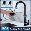 Kitchen Faucets Stainless Steel Faucet Single Hole Pull Out Spout Sink Mixer Tap Cold Dual Purpose Splash Proof 231030