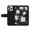 Flower Laddy Lederen Portemonnee Telefoonhoesje voor iPhone 15 14 13 12 11 pro max xr xs 6 7 8 Plus iphone15 achterkant Meisjes Telefoonhoesje