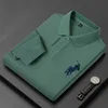Polos dos homens Chegada Designer Coreano Qualidade Polo Camisa Outono Bordado Manga Longa Negócio Anti Pilling T-shirt Tendência Golf Wear 231030