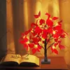 Décorations de Noël 1PC Night Light pour la décoration de la maison Arbre LED Lampe Lampes de table 50cm Creative 50 13 13cm Simulation Fleurs Vacances