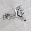 バスルームシャワーヘッド浴槽蛇口亜鉛合金壁マウントコールドウォーターミキサータップデュアルスパウト231030