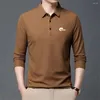 MARK MODY MODY MARKA NEPA LONG SLEEVED POLO SHIRT Wiosna i jesień wysokiej jakości/koreańska wersja/Men's Business Casual