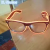 Super Brightness And High Quality Orange Color El Wire Neon Light Glasses With Dc3v Battery Inverter