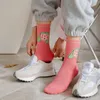 Women Socks 2023 Harajuku Cartoon Characters Graffiti Trend Sock Korean Version Of The Street Personality All-match Cotton