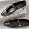 Zapatos de vestir Sandalias Mocasines Francés Pequeño Punta cuadrada Una línea Hebilla Zapatos planos Mary Jane Mujeres Zapatos de cuero Tacones altos 220629