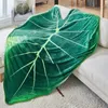 Filtar Super Soft Giant Leaf Filt för Bed Soffa Gloriosum Plant Home Decor kastar varm handduk Cobertor Christmas Gift 231031