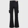 Jeans voor heren Zwarte cargo-jeans Uitlopende denim broek Ritszakken Hi-straatjeans voor heren Harajuku hiphop-streetwear Y2K Jeans Man 231030