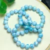 Link Bracelets Natural Larimar Bracelet Fashion Crystal Jewelry Bangle For Women Healing Christmas Holiday Gift 1pcs 11/12/15MM