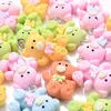 10pcs 큰 만화 수지 곰 매력 다색 kawaii diy이 귀걸이 목걸이 펜던트 바느질 공급 용품 패션 보석법 고품질