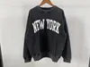 Klassiska tvättade stil hoodies kvinnors besättning hals tröjor mode stad namn trycker los angeles New York Paris Berlin Austin storlek xs-l