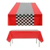 Nappe de table rétro en forme de voiture de course, décorations de fête pour passionnés de course, nappe de Style classique, route pour enfants