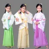 Древние детские традиционные платья ханьфу для девочек, карнавальный костюм, китайское народное танцевальное платье ханьфу для детей