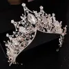 Couronne de mariage Pageant Roi Reine Couronne Diadème de mariée Accessoires de cheveux chinois Tête Bijoux Casque Grand Cristal Mariée Bandeau C2323