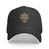 Bérets Classique Or Filigrane Fleur De Lis Casquette De Baseball Femmes Hommes Respirant Lily Fleur Papa Chapeau Sport