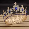 Luxury Royal King Wedding Crown Bride Tiaras och Crowns Queen Hair Jewelry Crystal Diadem Prom Headbonad Head Accessorie Pageant T3302