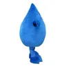 2024 Costumes de mascotte de goutte d'eau bleue pour adultes de haute qualité, déguisements de dessin animé, livraison gratuite