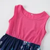 Family Matching Outfits Mom And Daughter Dresses Sleeveless Printing Girl Summer Dress Outfit Even Mother Kids Clothes Q008 231030