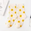 Women Socks Cartoon Fruits Print Cotton Cute Funny Short Food Patterned Breathable Art Ankle Hipster Sporty
