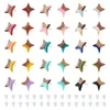 Stud Earrings 30Pcs Mixed Color Natural Wood Resin Star Post Earring With Ear Nut For Women Fashion DIY Jewelry Making Findings