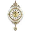Horloges murales Style européen rétro horloge montre salon muet pendule goût élégant famille cadeau art décoration Rome luxe G010 231030