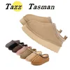 Tazz tasman chinelos ultra mini bota parentalidade designer luxo lã castanha slides pele de carneiro shearling clássico inverno derme mostarda semente mulas botas