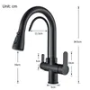 Kitchen Faucets Shinesia Purified Faucet 360 Degree Rotation Purification Deck Mounted Filtered Water Sink Cold Mixer Tap 231030
