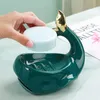 石鹸皿磁器クジラミニチュア料理装飾セラミックシーアニマルホルダーバスルームの必需品オーナメントサプライアクセサリー231031