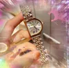 Reloj de moda de cuarzo con diseño de forma especial, reloj resistente al agua superbrillante, correa de acero inoxidable para mujer, pulsera con bisel de tanque romano Retro Popular, relojes para regalo