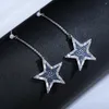 Dangle Earrings Soramoore High Quality Luxury Long Star Pendant For Women Fine Bridal Wedding Party Show Shiny Cubic Zircon Jewelry