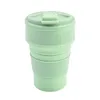 Potes de café copo de água de silicone resistente ao calor portátil beber caneca reutilizável leve à prova de vazamento para suprimentos de acampamento ao ar livre