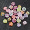 40pcs 12 mm Mix Colours Star Okrągły Księżyc Kabochon z żywicy z back