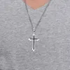 Cross Pendant Necklaces Women Mens Stainless Steel Jesus Christ Jewelry for Neck Fashion Christmas Valentines Gifts for Girlfriend Wholesale