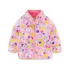 Jacken Jumping Meters Mädchen-Outwears Fleece für Winter Herbst Babymäntel Blumen Kinderjacke 231030