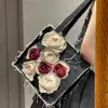 Axelväskor kvinnors väska 3d rose canvas fyrkantig dragkedja Soulder väskor väskor flickor väska tjejcatlin_fashion_bags