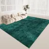 Carpet European style Green Area Solid Color Non slip Bedroom Rug Soft Fluffy Lounge Floor Mat Thicken Flannel Living Room Rugs 231030