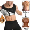 Men's Body Shapers Men Sauna Sweat Zipper Vest Waist Trainer Corset Workout Tank Top Slimming Body Shaper Compression Shirt Weight Loss Fat 231030