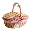 Dinnerware Sets Wicker Picnic Basket Storage Bath And Kids With Liner Handle