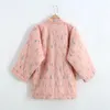 Ethnische Kleidung Hanten Jacke Frauen japanische Kimono traditionelle Winter warme Kleidung Pyjamas Homewear Kleidung Baumwolle Mantel Tops Damen