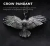 Vintage 316Lstainless Steel Crow Pendant Necklace Domineering Crow Necklace Party Hip Hop Jewelry Fashion Accessories