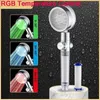 Bathroom Shower Heads 7 Color Atmosphere LED Head Automatic Changing Water Saving Filter High Pressure 231030