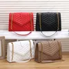 Top Quality Chain Purse Bag Leather Women Shoulder Bags Crossbody Handbags Clutch Purses Ladies Wallets Tote Gold Sier