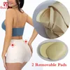 GUUDIA Removable Pads Women's Hip Butt Lifter Boy Shorts Sponge Padded Body Shaper Enhancer Control Panties Push Up289w