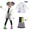 Costume de Cosplay de scientifique fou pour enfants de 3 à 14 ans, vêtements de spectacle sur scène pour garçons et filles, fête de carnaval d'halloween, C50C97