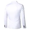 Costumes pour hommes Blazers Costume d'arrivée costumes à bouton unique pour hommes coupe ajustée fête mariage jolie pochette noir et blanc solide Design col Blazers 231030