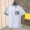 DSQ Phantom Turtle Mens Designer T-shirt italiensk Milan Fashion Polka Dot med randig tryck T-shirt Summer Black White T-shirt HIP261H