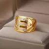 Bague personnalisée pour hommes, lettre 18 k, Moissanite cloutée, tendance Hip Hop, plaqué or, argent 925, bijoux fins pour hommes, cadeau de fête