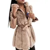 Женская толстовка с капюшоном из искусственного меха на молнии, флисовая куртка, теплая базовая повседневная толстовка с капюшоном, плюшевая женская 231030