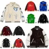 FW Tasarımcı Mens Varsity Ceket Beyzbol Dış Giyim Dış Giyim Yün Polar Akıllı Deri Ceketler Jamerd Tek Göğüslü Çiftler UN2727